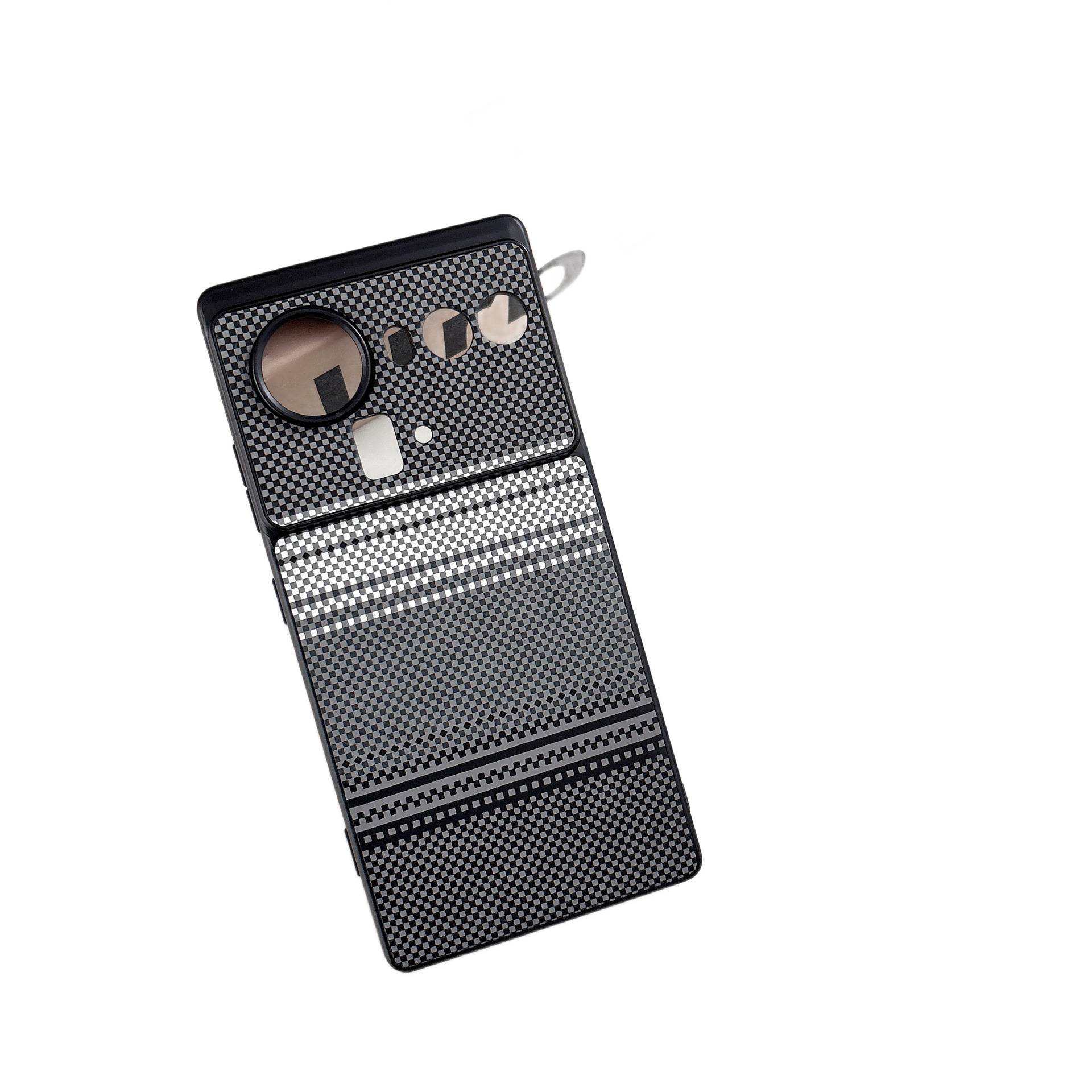 Magnetic phone case for Nubia Z80 Ultra, color-contrast woven back panel, anti-drop protective case, new