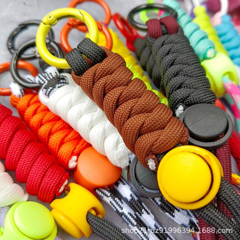 Phone diagonal lanyard long color-block knot colorful phone case original design