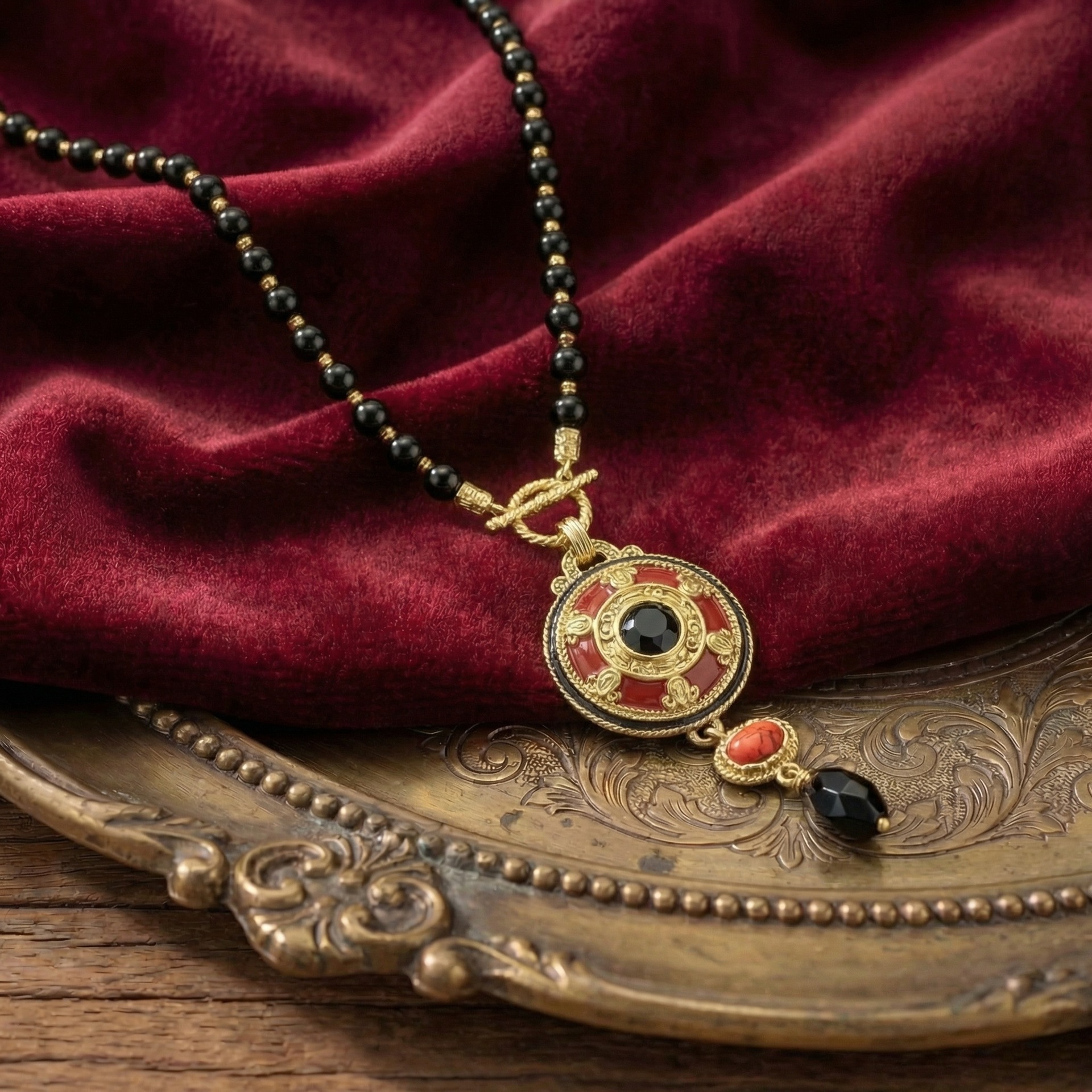 Qingdao vintage palace style twelve zodiac earring necklace ring set accessories women