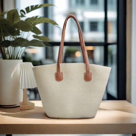 Handmade straw bag women 2025 new large capacity woven handbag shoulder bag underarm bag beach bag