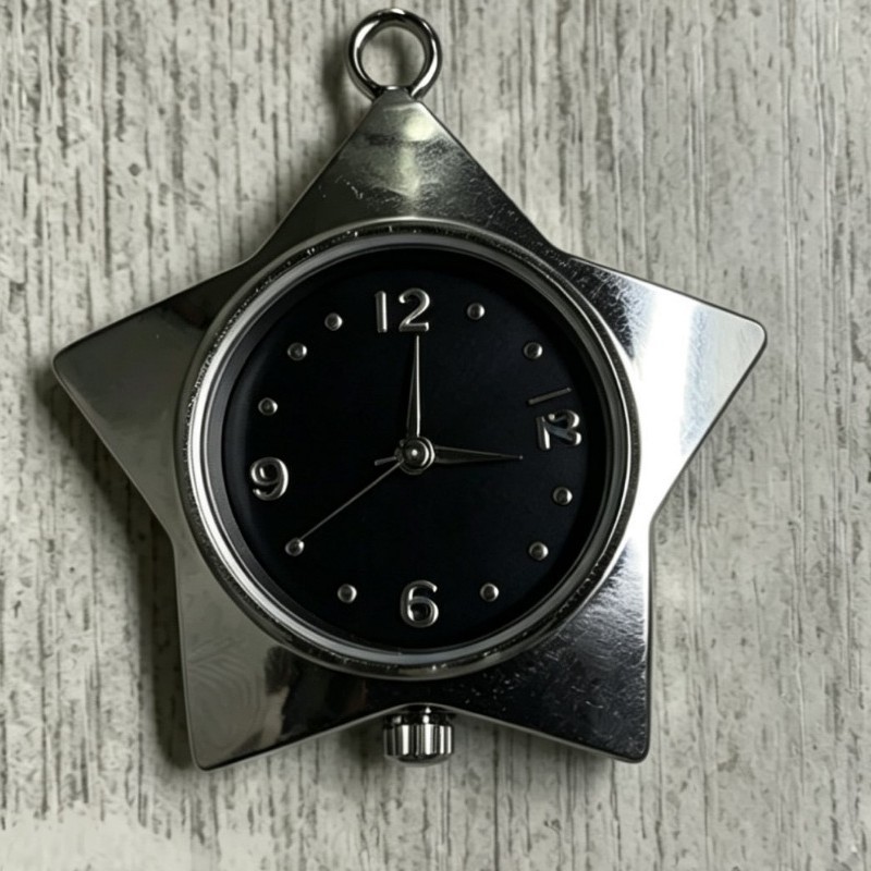 Star-shaped wall clock decorative quartz clock simple home ornament hanging decoration multi-color optional
