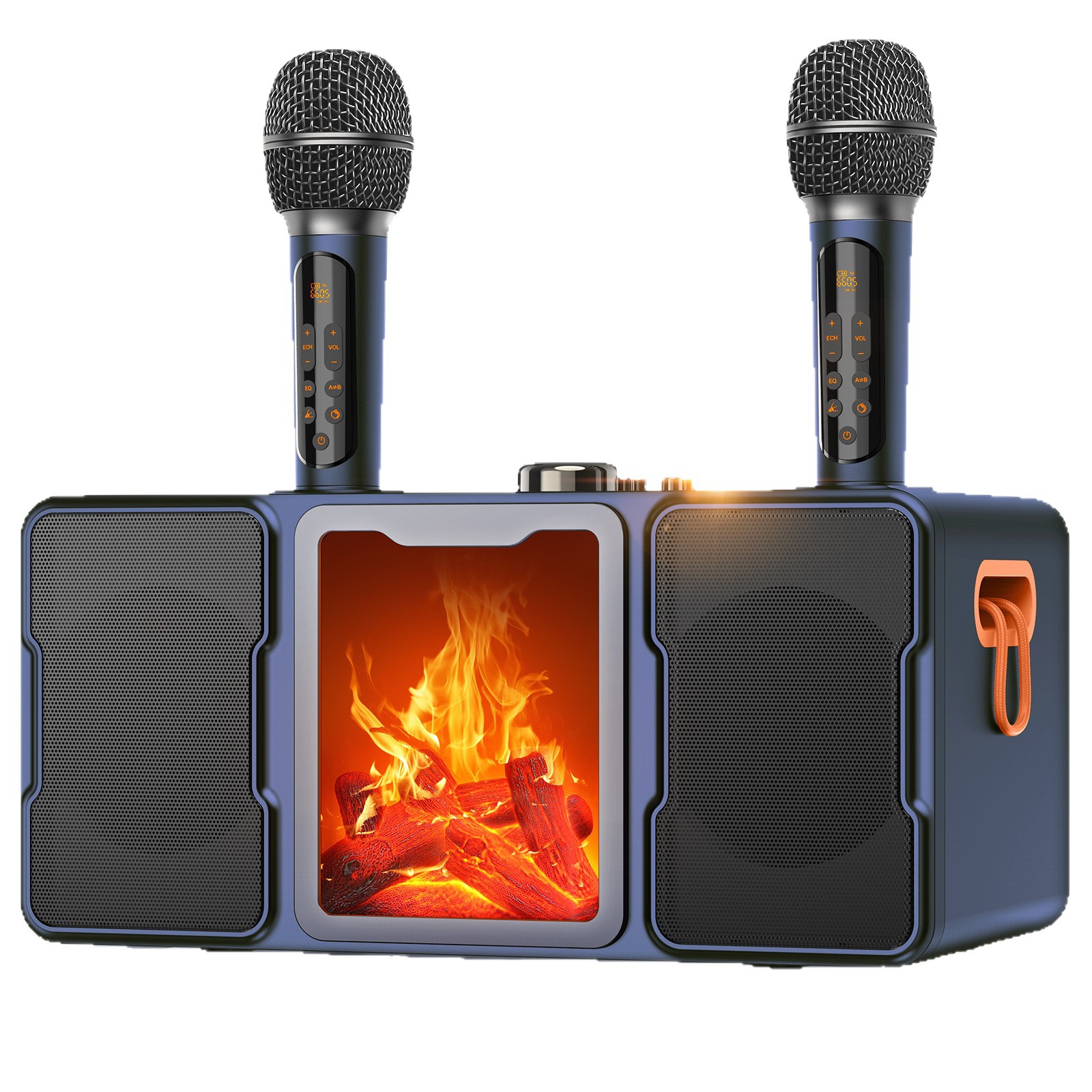 SP600 Flame Light Bluetooth Speaker Wireless Dual Microphone K-Song All-in-One Portable Outdoor Singing
