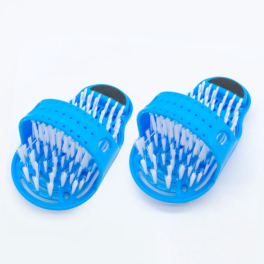 Bathroom slippers with suction cups for foot washing, lazy foot massage, exfoliating and dead skin removal, bathroom cleaning brush