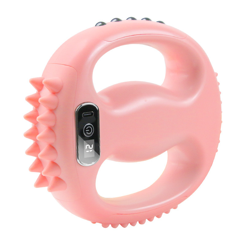 Four-Sided Massage Head Fascia Ring Fat Shaking Machine Massager Women's Handheld Extended Belt Muscle Massager Fascia Gun