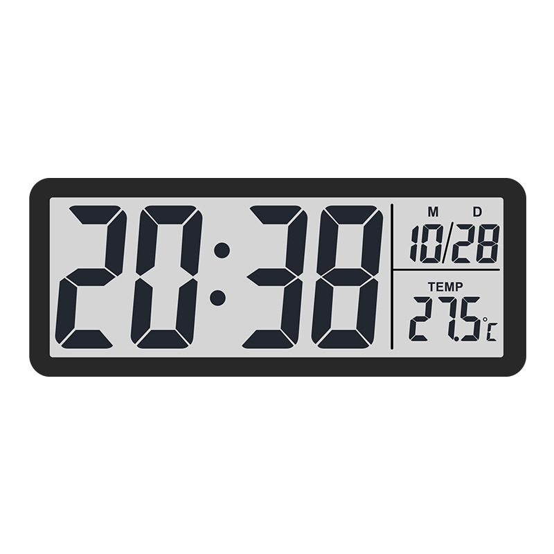 INS Simple Large Screen Clock Living Room Wall Clock Temperature and Humidity Clock Modern Clock Hanging or Standing YD106