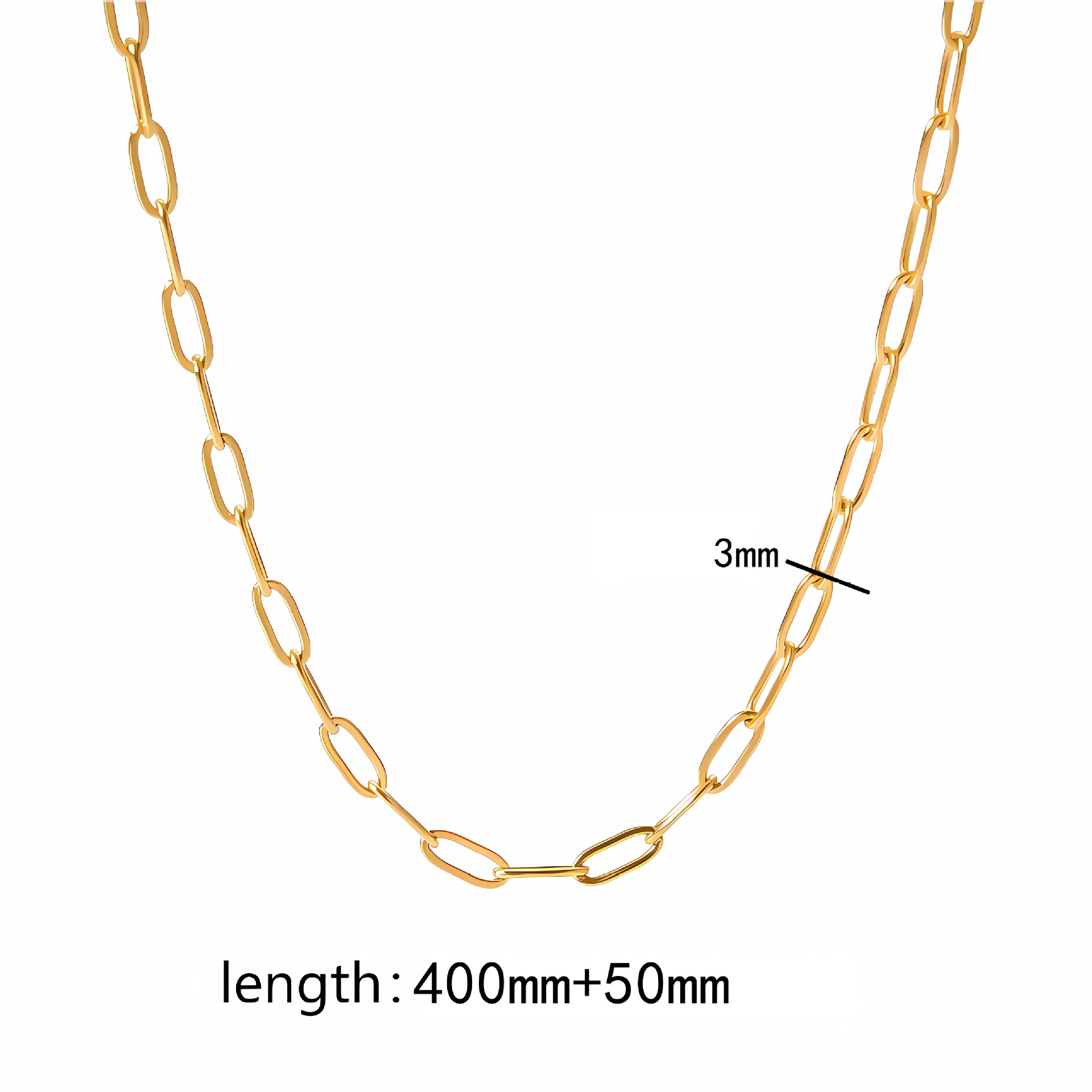 18K real gold electroplated necklace chain pendant hanging O-chain Figaro chain diy necklace jewelry accessories