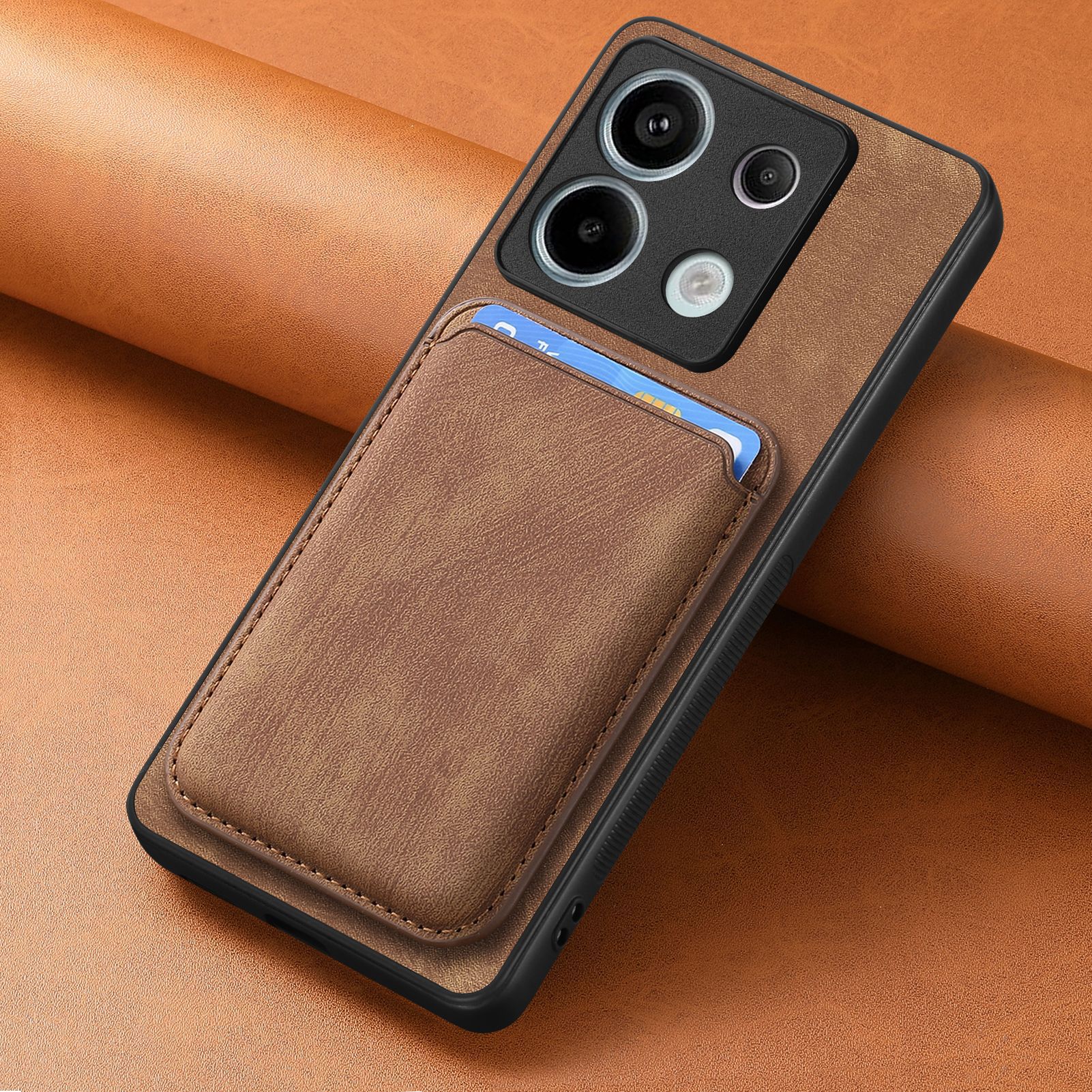 Applicable for Redmi Note 15 Pro phone case magnetic card holder Xiaomi 17 leather poco F8 pro protective case