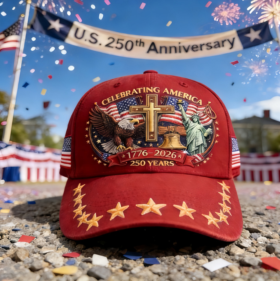 New Embroidered US 250th Anniversary Hat Printed Baseball Cap 250th Anniversary