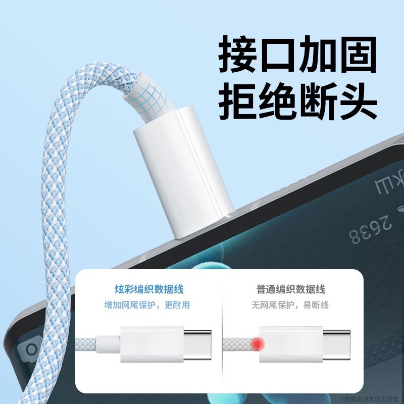 120W Data Cable 3-in-1 Charger One-to-Three Braided Car Multi-Head for Apple Android Huawei 6A