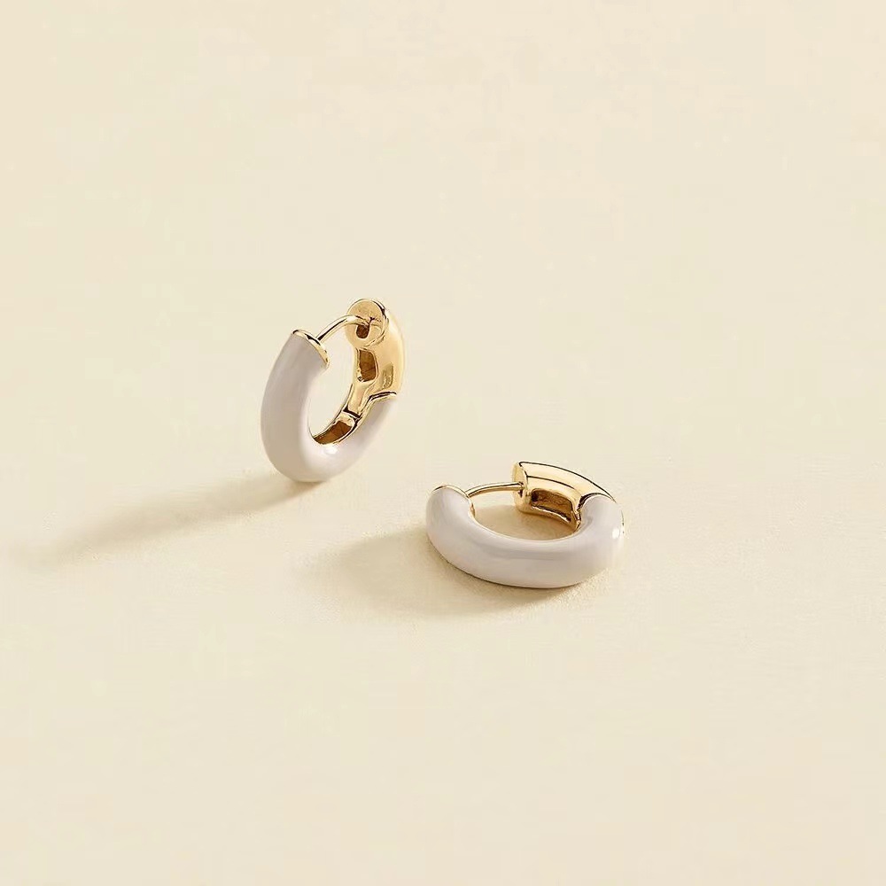 New Enamel Earrings Niche Drip Oil Milad Agatha Rio Series Ear Accessories