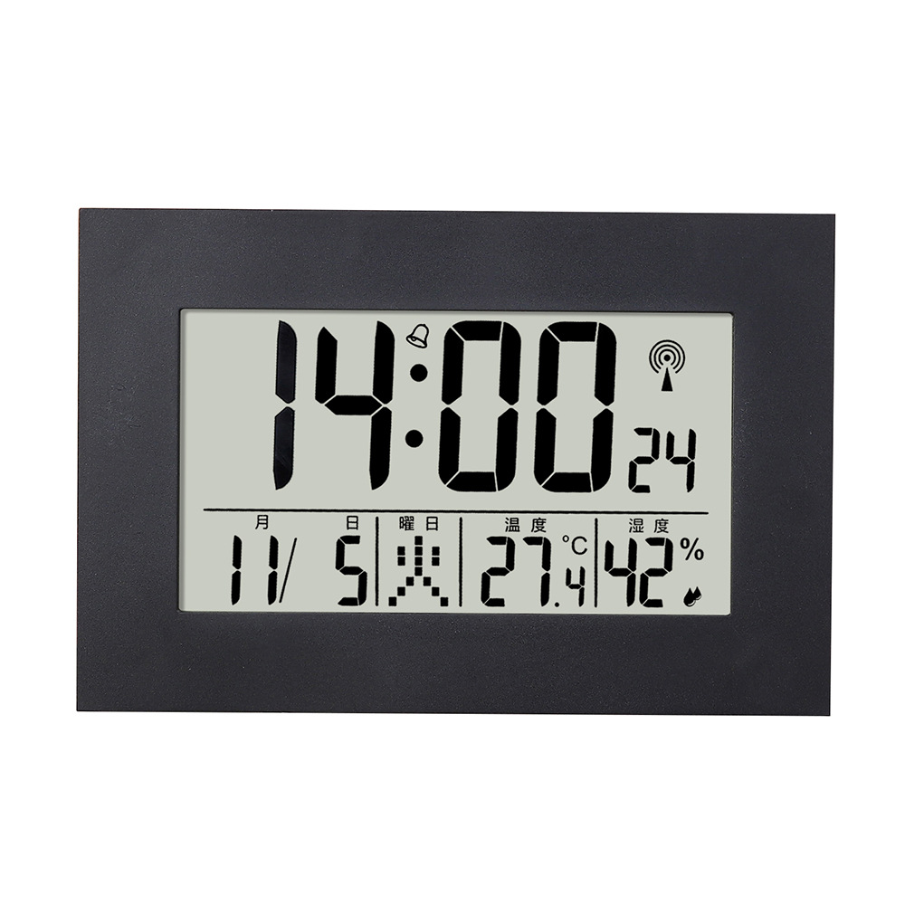 Automatic Time Setting Radio Controlled Clock LCD Multi-function Alarm Clock Indoor Temperature Humidity Electronic Clock Japanese German Radio Controlled Clock