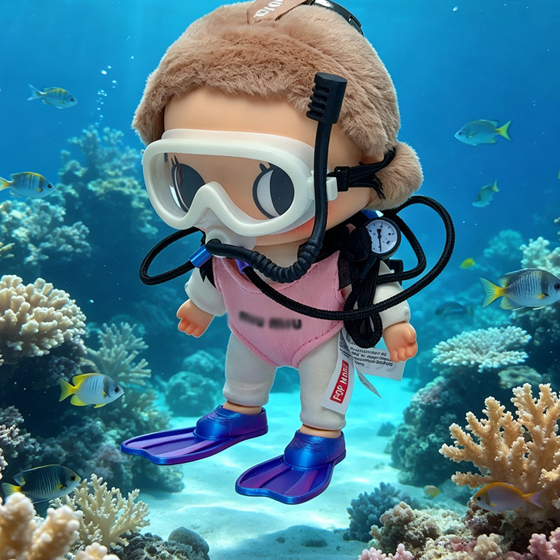 Suitable for Nyota Little Moment Vinyl Series Professional Diving Equipment Extreme Sports Scuba Swimming Set