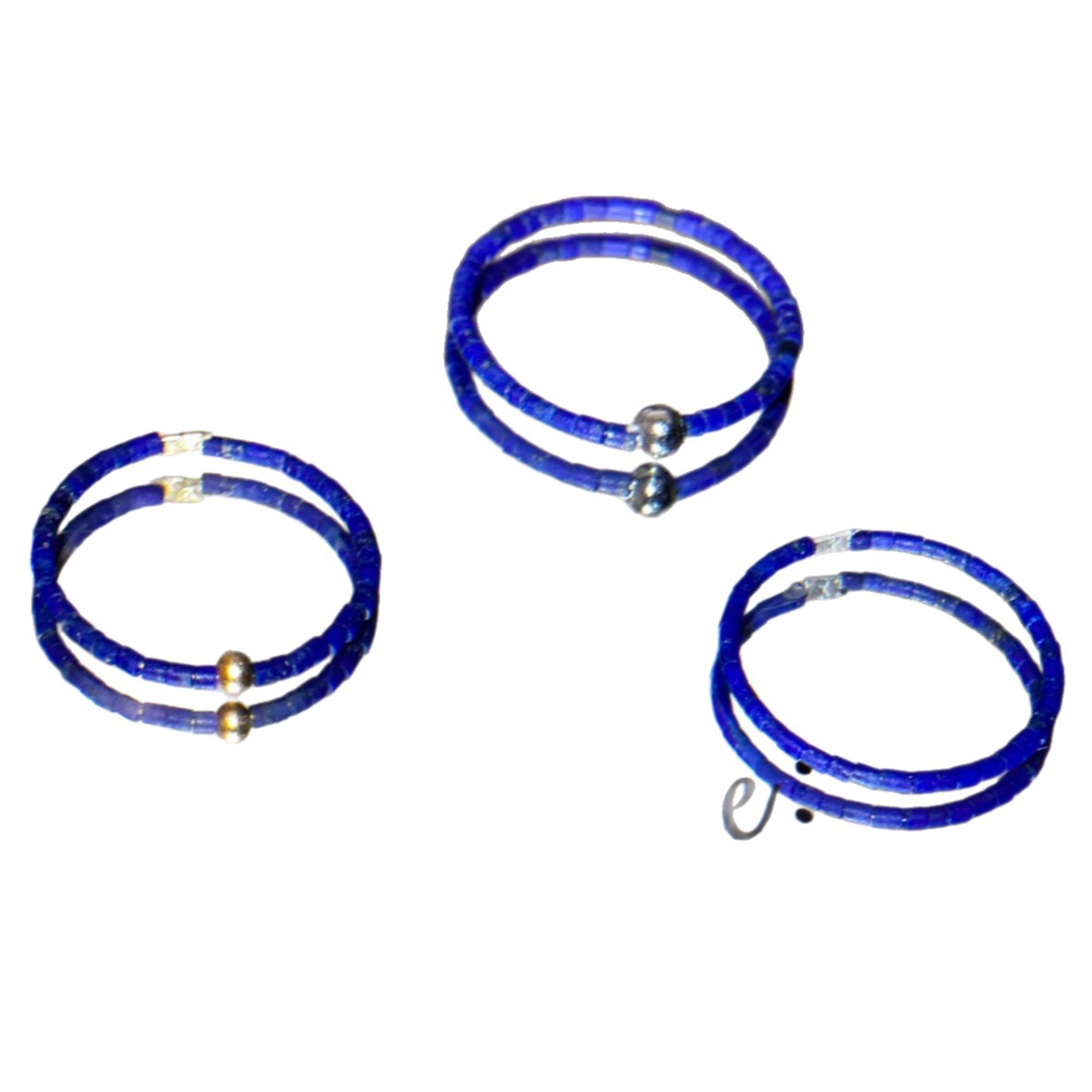 Ultra-fine 1mm lapis lazuli Klein blue S925 sterling silver ring hand-made tattoo sense plain ring for women