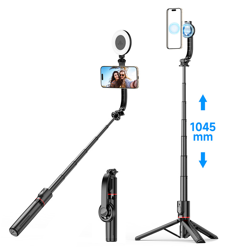 L20 Magnetic Phone Holder Desktop Handheld Selfie Stick Bluetooth Travel Portable Live Streaming Tabletop Tripod NCC