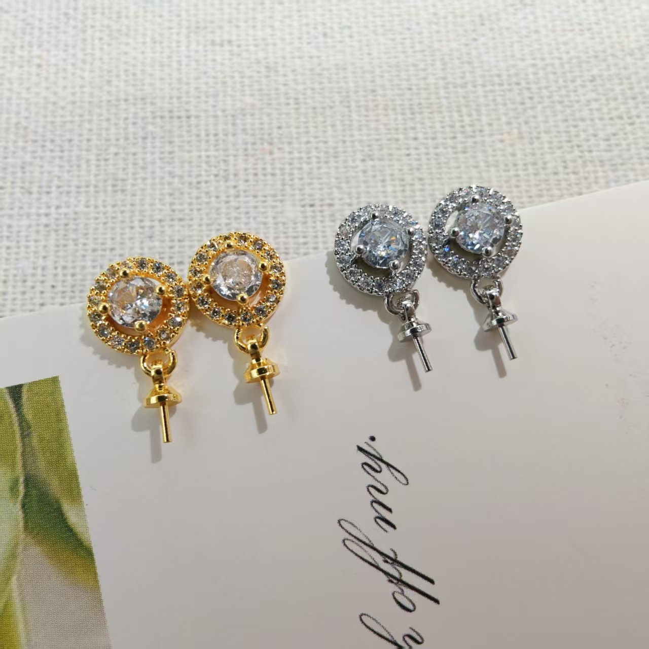 金色托（不含珠） · P1374圆形米珠圆珠