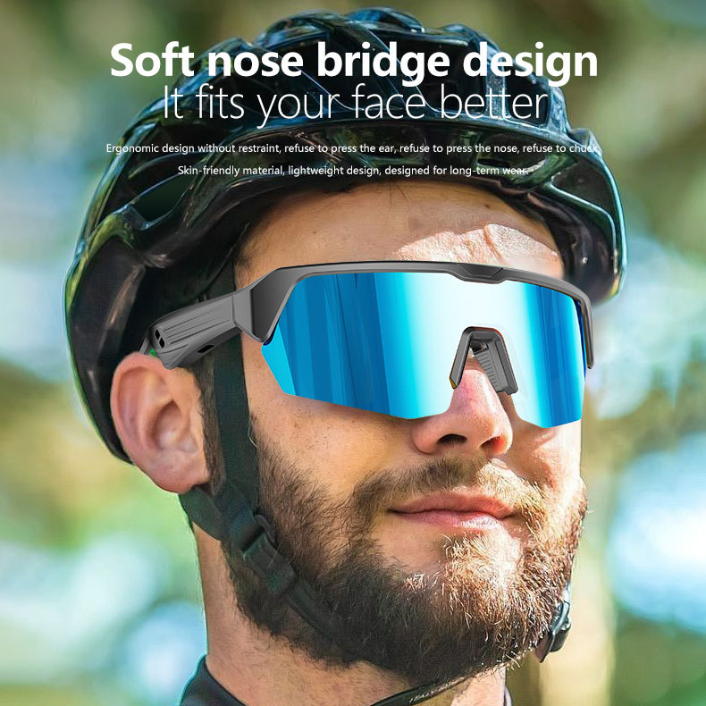 YJ006 Smart Bluetooth Glasses Music Call Navigation UV Protection Multifunctional Glasses Cycling Sports Glasses