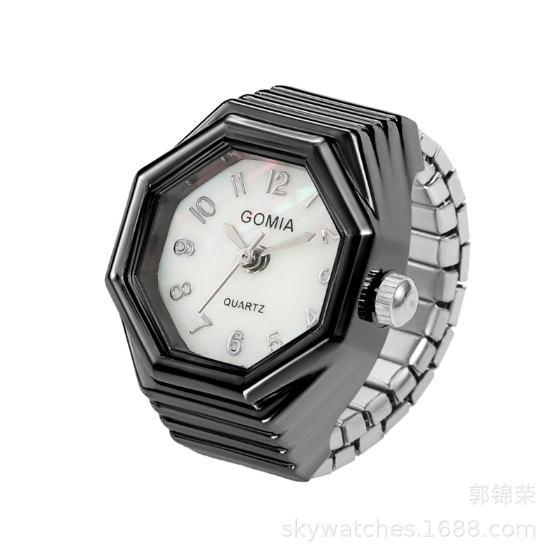 Ring Watch New Simple Men's and Women's Couple Hexagonal Ring Watch Extended Strap