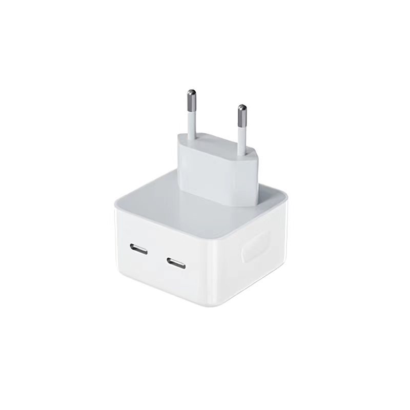 Applicable to Apple 35W dual-port charger mobile phone PD charging head dual-C fast charging head European standard British standard power bank
