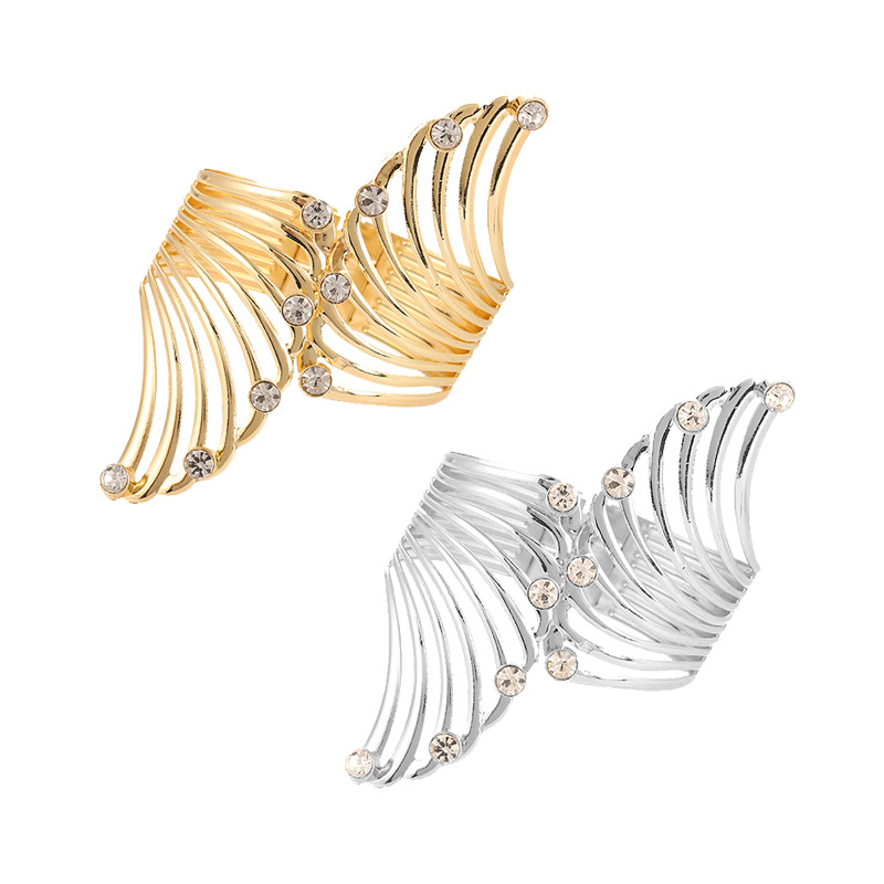 Accessories wing spring open bracelet hollow metal accessory bracelet
