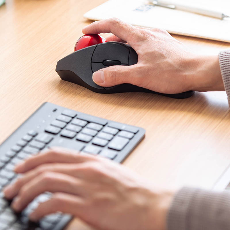 Japan SANWA trackball dual mode silent wireless mouse ergonomic vertical drawing CAD GMAT TB137