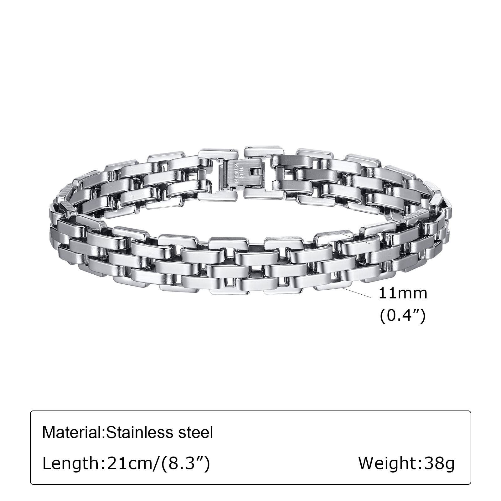 Huanmu Accessories Stainless Steel Watchband Bracelet Couple Watch Chain Titanium Steel Accessories Hand Jewelry