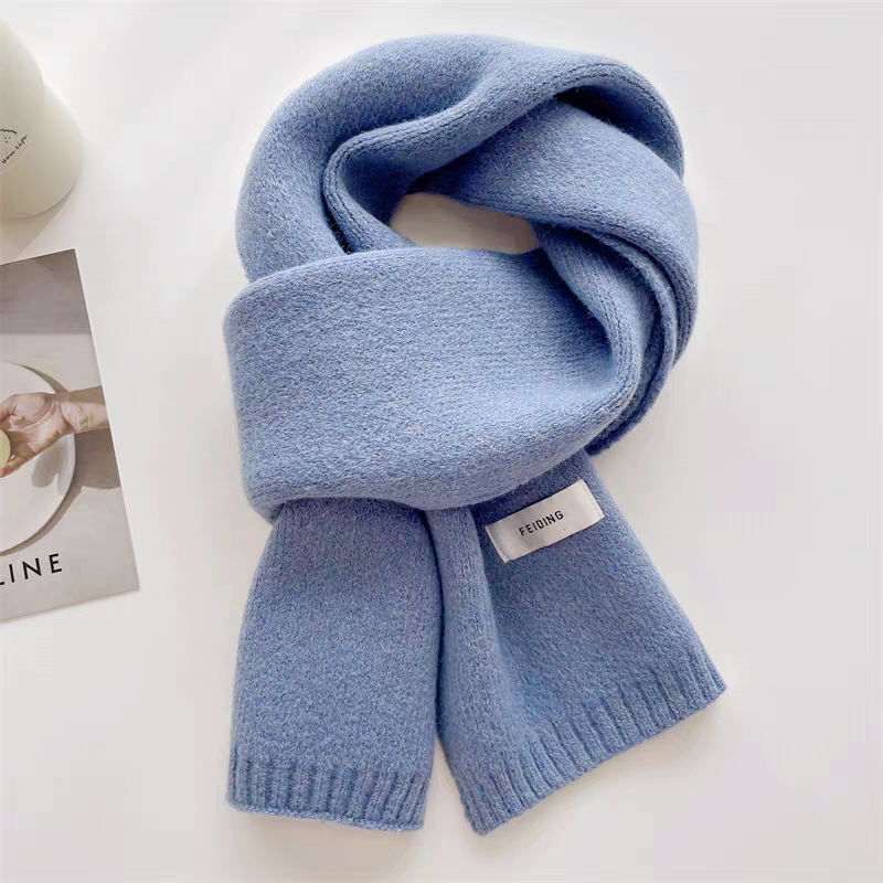 Autumn and winter new deer velvet knitted scarf shawl warm knitted neck scarf neck protection thick scarf