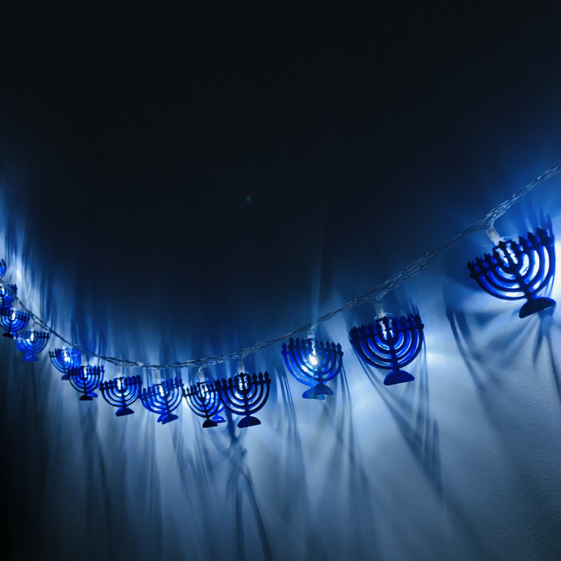 LED Menorah Star of David Light String, Hexagram Star of David Light String, Christmas Hanukkah Decorative Lights