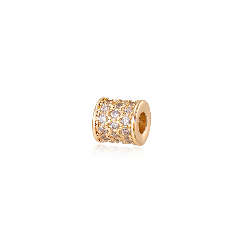 Copper plated 18K gold spacer beads, handmade loose beads DIY bracelet necklace crystal pearl spacer beads jewelry accessories