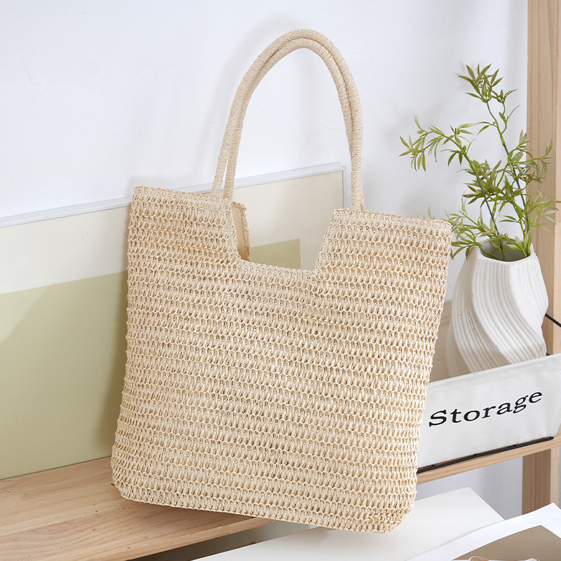 New handbag, beach bag, handmade straw bag, seaside vacation, large capacity shoulder bag, tote bag