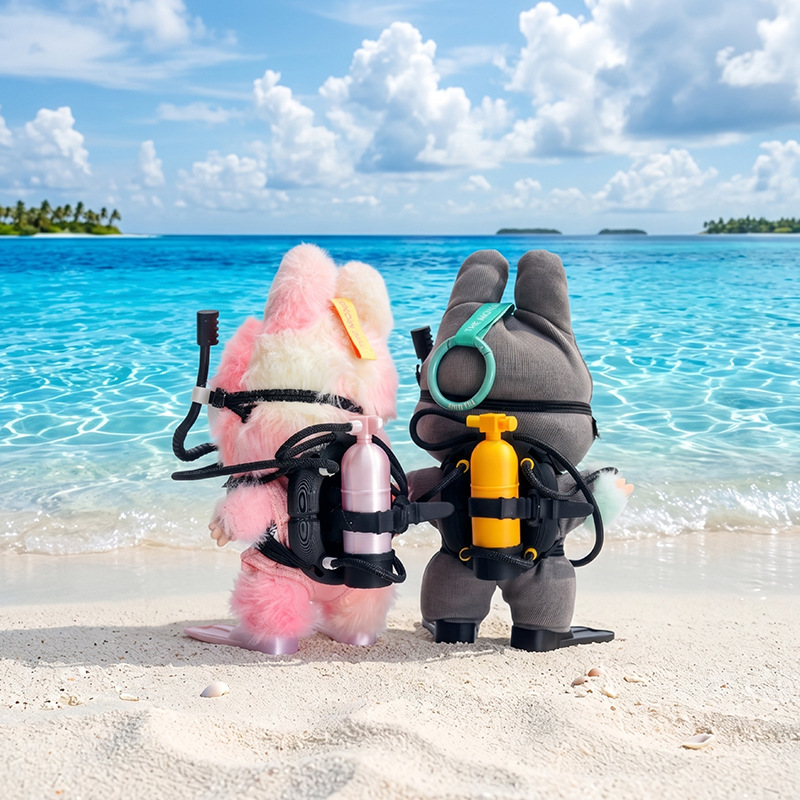 Suitable for Labubu labubu 17cm Doll Clothes Accessories Professional Diving Equipment Swimming Sports Scuba Set