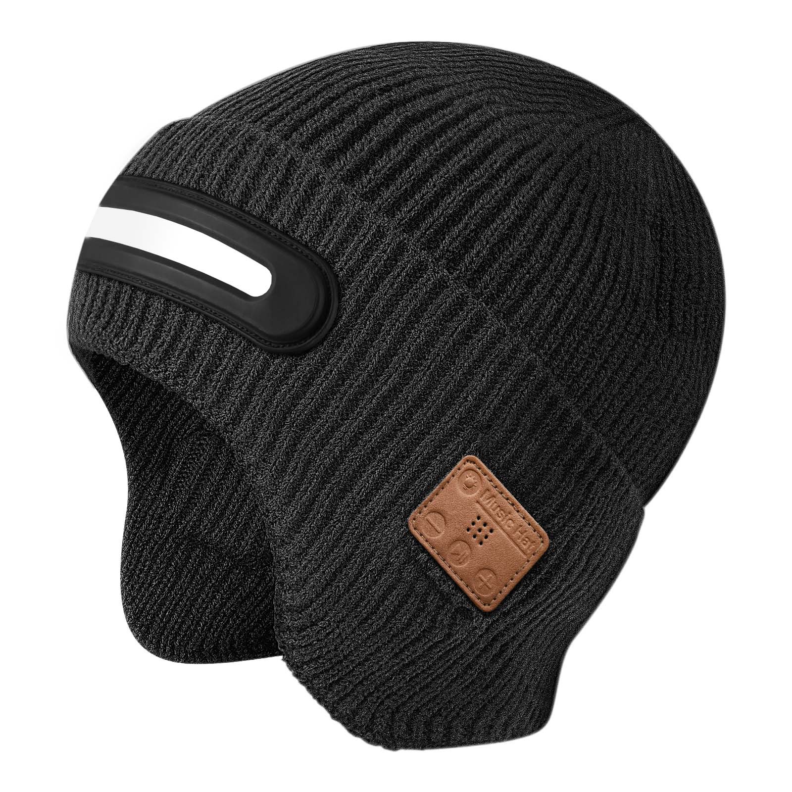 TK platform TEMU new rechargeable light-up Bluetooth headset outdoor warm knitted hat