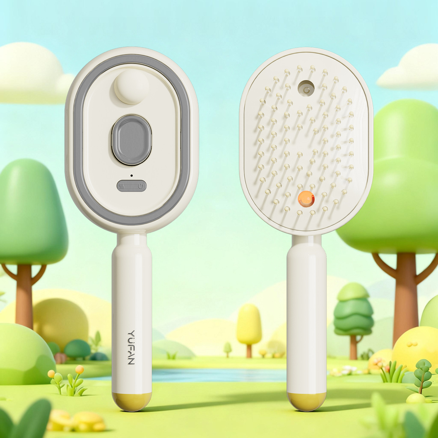 Electric spray air cushion massage comb essential oil atomization hair care comb self-cleaning anti-tangle fluffy smoothing comb anti-static