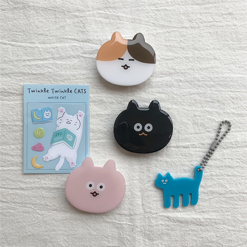 Cute Cat Telescopic Foldable Cartoon Phone Stand Resin Acrylic Airbag Tablet Foldable