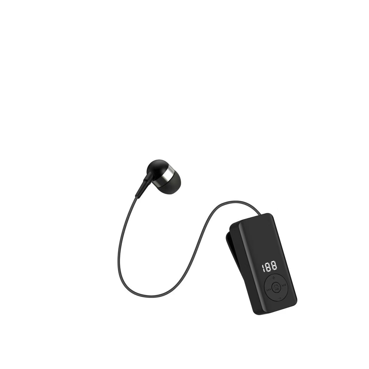 Long battery life retractable cable Bluetooth headset Q6 single ear in-ear call vibration business headset