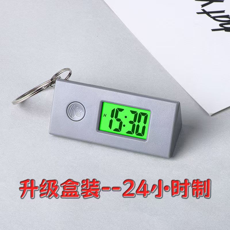 New Work Exam Postgraduate Entrance Exam Silent Electronic Watch Luminous Portable Backpack Keychain Small Hanging Watch Triangle Mini