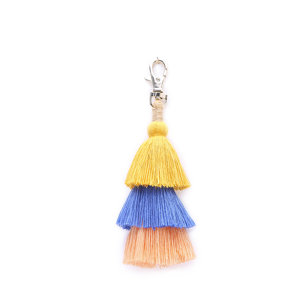 Bohemian Tassel Pendant DIY Handwoven Hanging Decoration Ethnic Style Bag Keychain Pendant