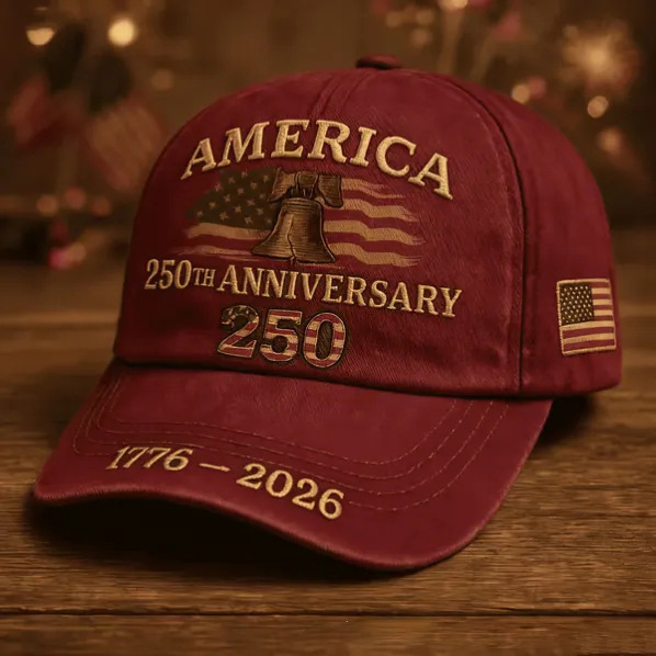 Embroidered US 250th Anniversary Cap Sun-Protective Baseball Cap