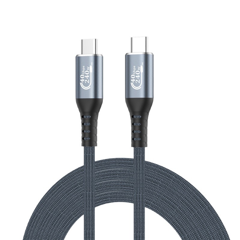 USB4 Data Cable 240W Dual Type-C Fast Charging Cable 40Gbps High Speed 8K60Hz Screen Projection Full Function Charging Cable Thunderbolt