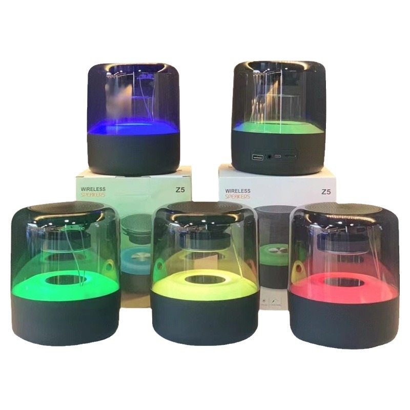 New Z5 Wireless AI Smart Bluetooth Speaker with Harman Colorful Light, Card Slot Desktop Speaker Gift with Bass