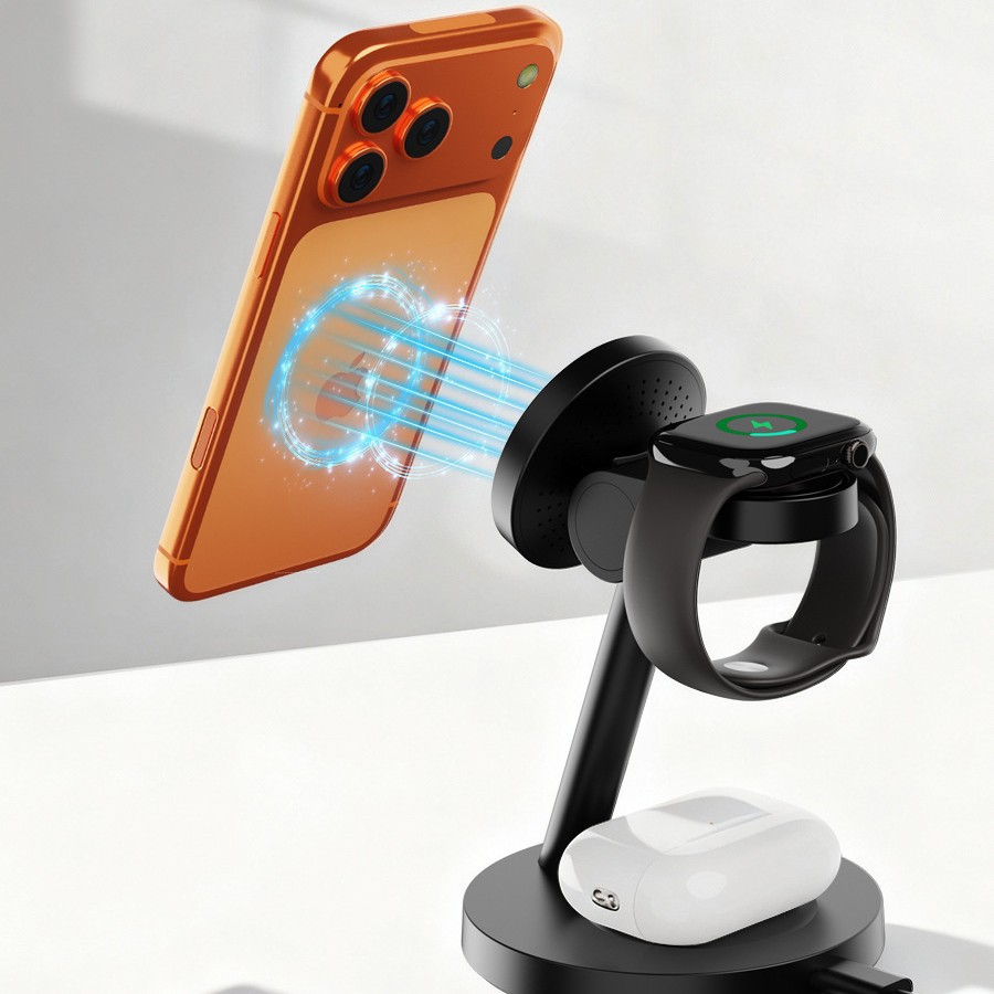 New qi2.2 magnetic wireless charger for Apple Samsung watch Apple phone earphone