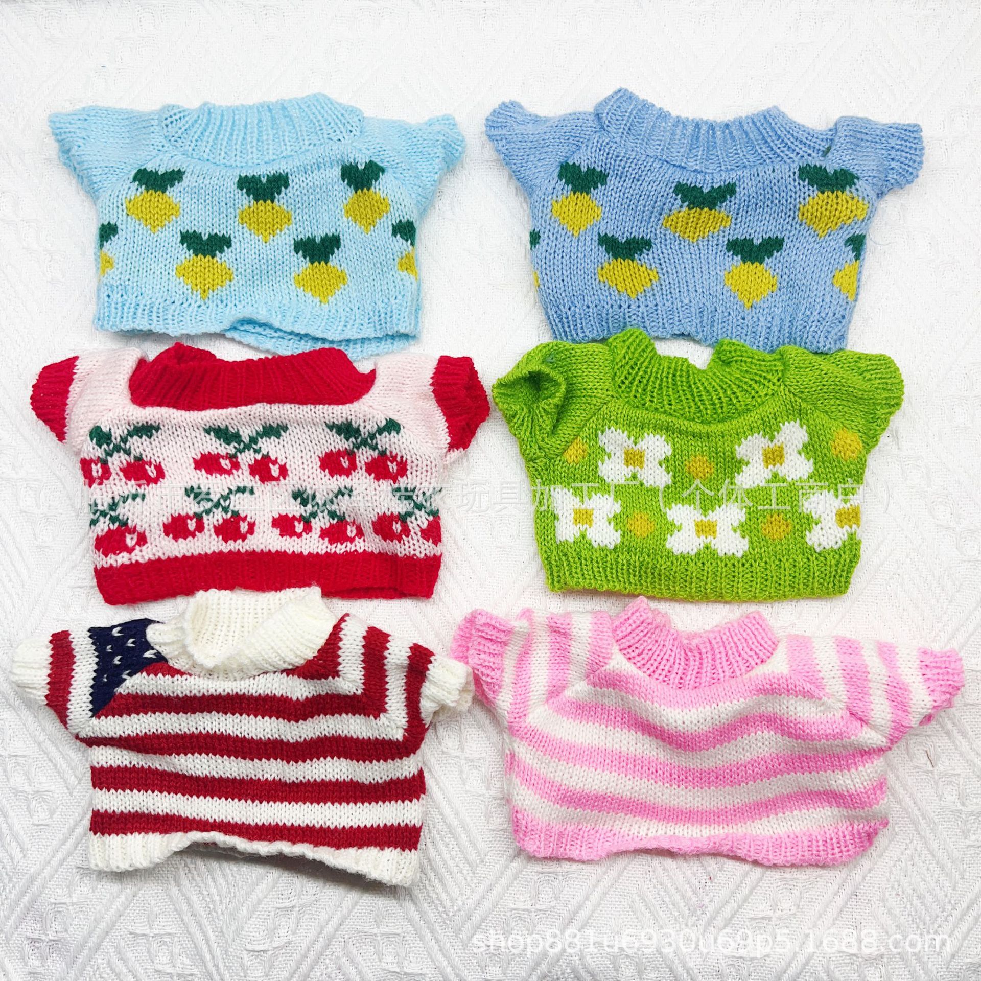 Doll Clothes 30cm Bear Plush Toy Clothes Replacement Teddy Bear Sweater Accessories Plush Toy Knitted Handmade