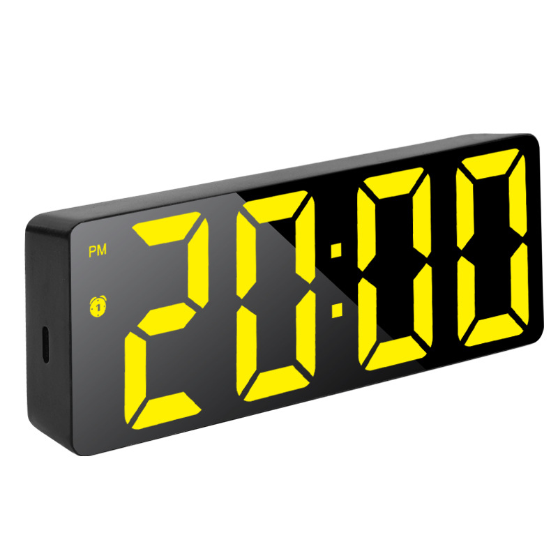 Voice-controlled electronic clock multifunctional simple electronic clock student desktop digital colorful large screen alarm clock