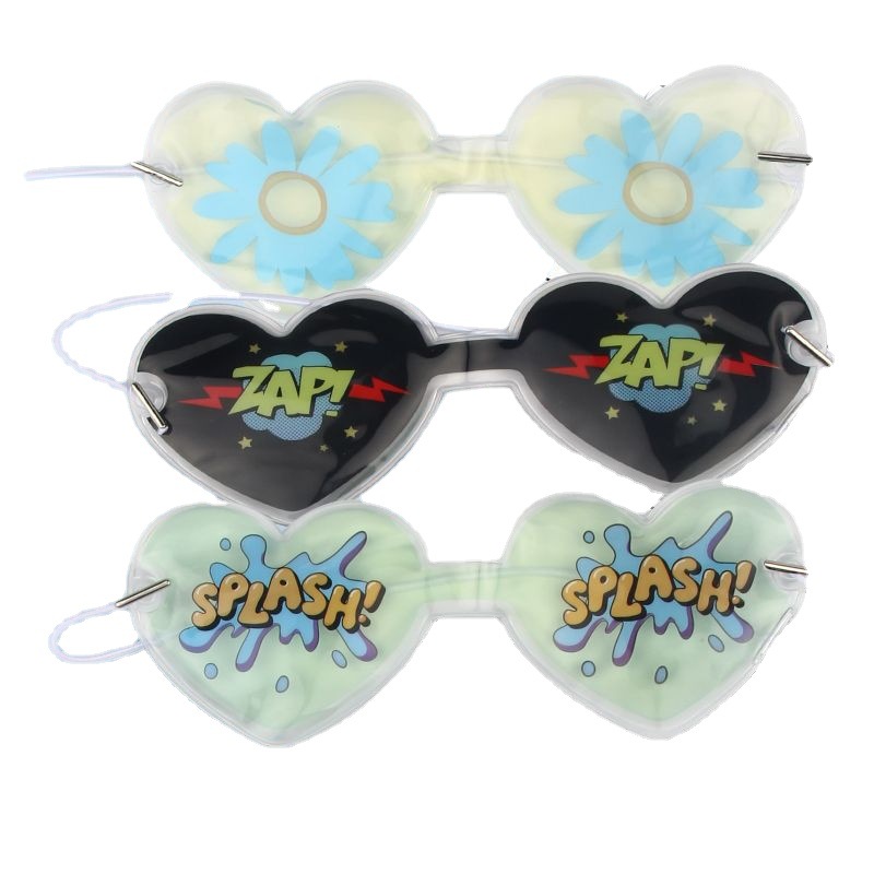 Gel ice compress eye mask, fruit cold and hot compress cartoon eye patch, light-blocking children relieve fatigue outdoor