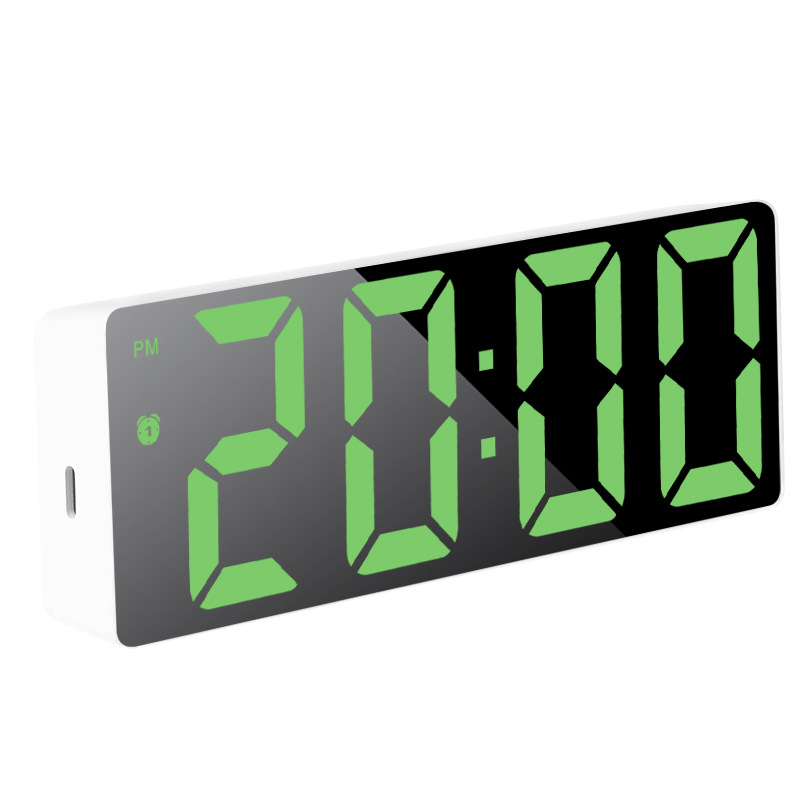 Voice-controlled electronic clock multifunctional simple electronic clock student desktop digital colorful large screen alarm clock
