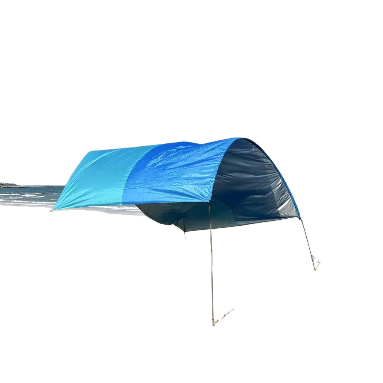 Camping outdoor silver-coated tarp tent, sunscreen UV protection camping supplies silver glue tarp portable sunshade tarp