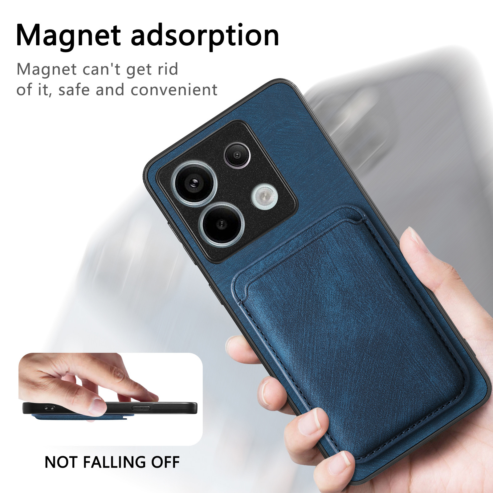 Applicable for Redmi Note 15 Pro phone case magnetic card holder Xiaomi 17 leather poco F8 pro protective case
