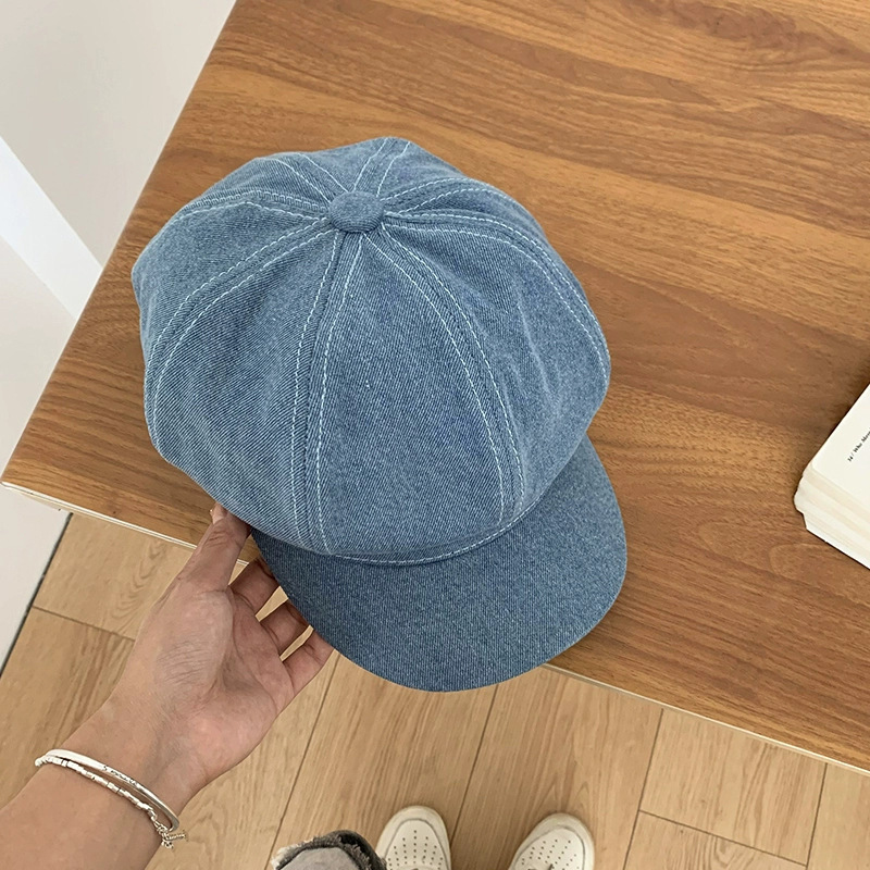 Hat for Women, Spring/Summer/Autumn, Washed Fisherman Hat, Simple Sun Protection, Denim Basin Hat