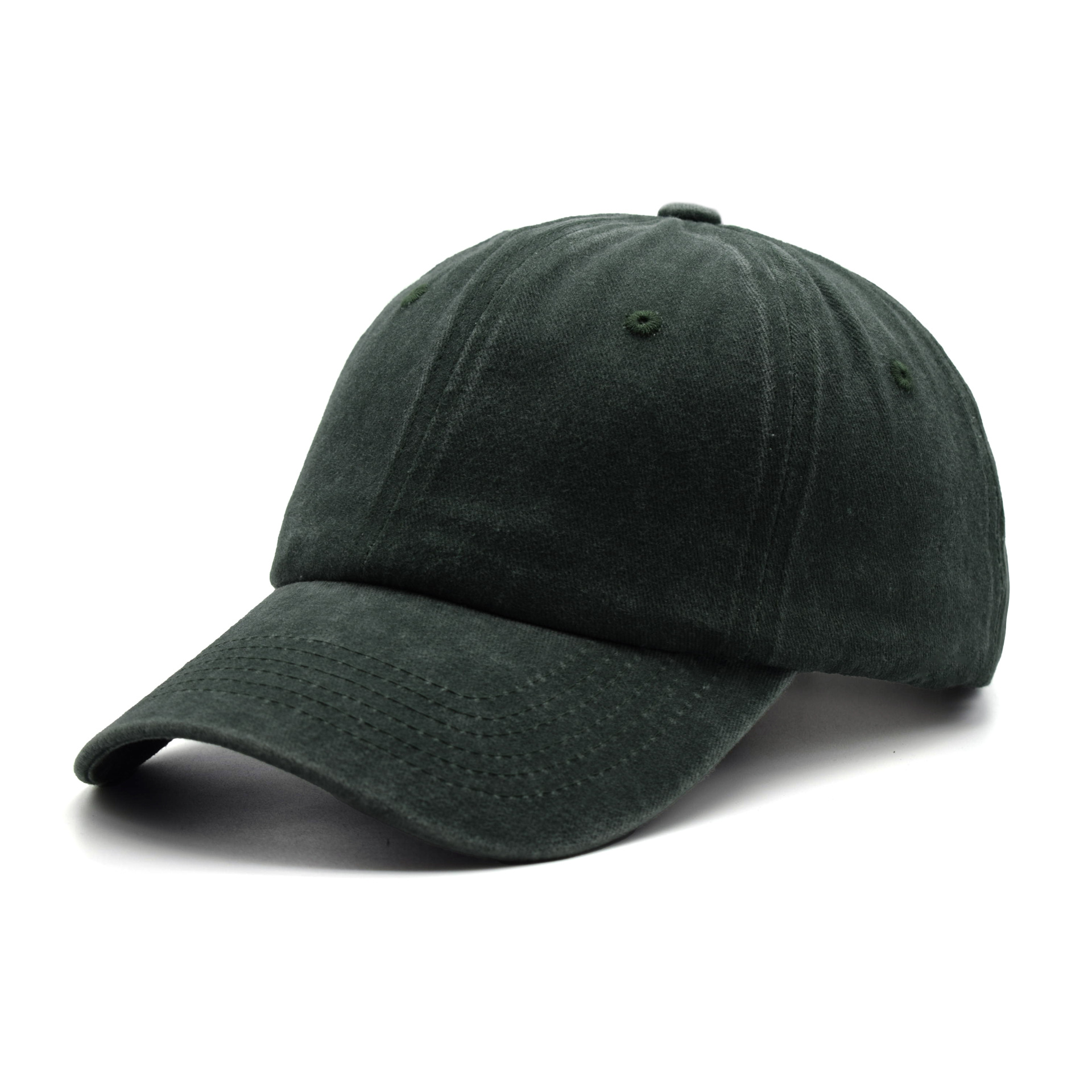 Coated Washed Baseball Cap Solid Visor Hat for Women Sunshade Distressed Denim Baseball Cap