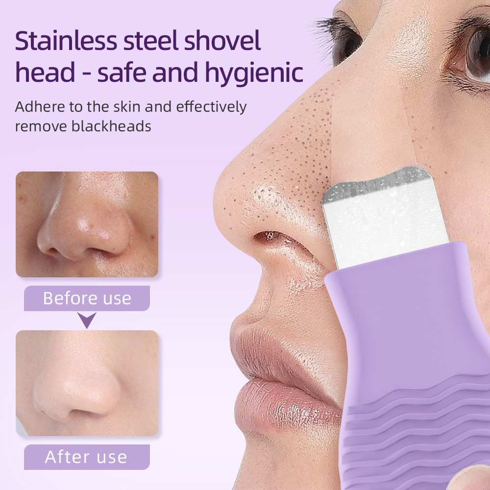 Blackhead Remover Tool, Pimple Extractor, Facial Pore Deep Cleaning, Silicone Massage Brush