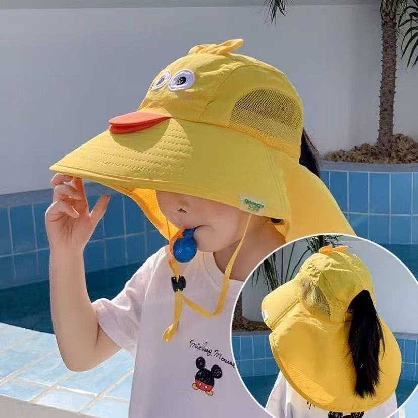 Children's Sun Hat, Summer, Boys, UV Protection, Wide Brim, Neck Protection, Hollow Top, Cape Hat, Girls, Sun Hat